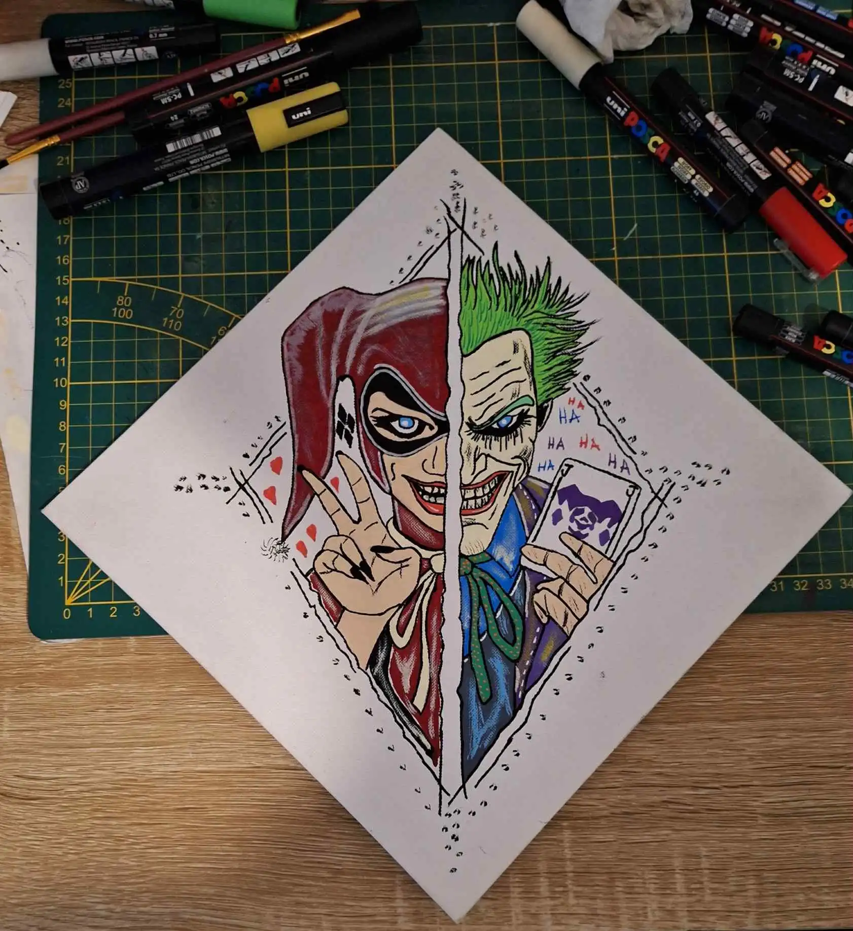 Tableau Joker peint à la main