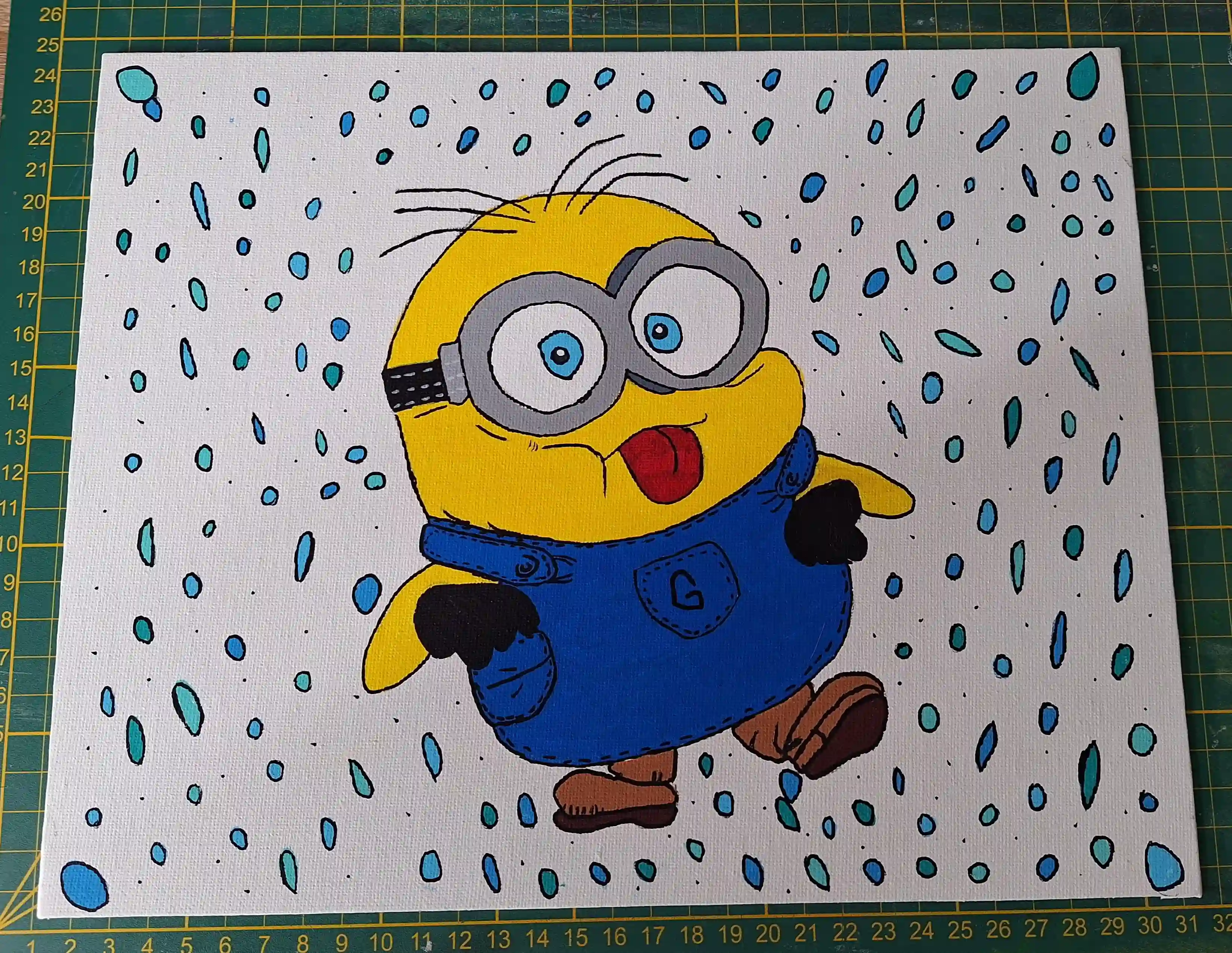Tableau Minion peint à la main
